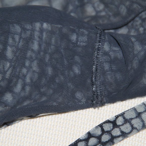 La Perla New Bodysuit Gray Abstract Croco Print Double Layer Top Italy US 8 - Picture 9 of 10